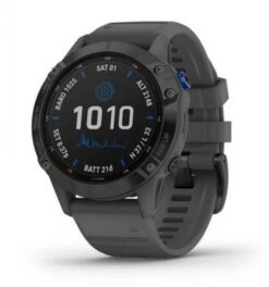 Garmin Fenix 6 Pro Solar Nero Cinturino Grigio -Vendite Trek 010 02410 11