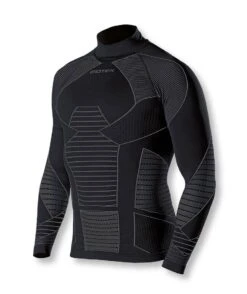 BIOTEX Maglia Intimo Manica Lunga Lupetto Icebreak Nero/grigio