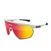 Occhiali Scicon Aerowing Bianco Lucido Lente Multimirror Rosso