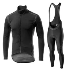 Completo Castelli Giacca Perfetto RoS Blackout Collection + Salopette Entrata