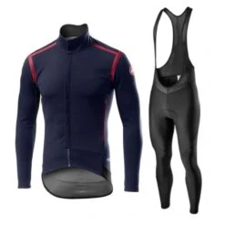 Completo Castelli Giacca Perfetto RoS Saville Blu + Salopette Entrata