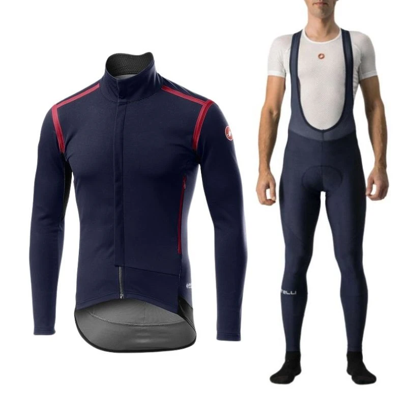 Completo Castelli Giacca Perfetto RoS Saville Blu + Salopette Entrata Saville Blu 1 Completo Castelli Giacca Perfetto RoS Saville Blu + Salopette Entrata Saville Blu