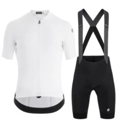 Completo Assos Maglia Mille GT C2 Evo + Salopette Mille GT Bianco/nero