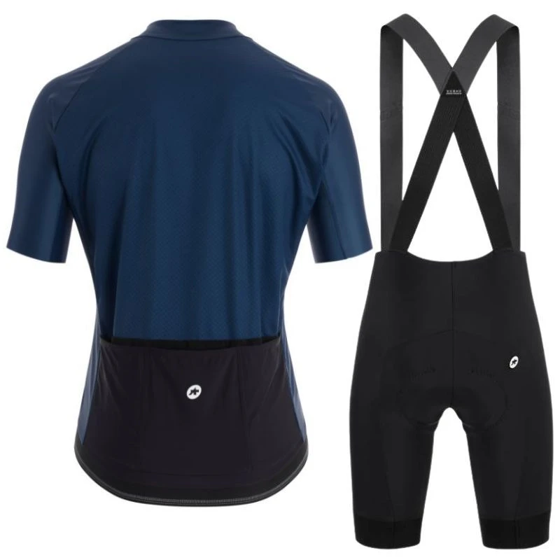 Completo Assos Maglia Mille GT C2 Evo + Salopette Mille GT Stone Blu/nero 2 Completo Assos Maglia Mille GT C2 Evo + Salopette Mille GT Stone Blu/nero - immagine 2