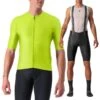 Completo Castelli Maglia Aero Race 6.0 + Salopette Free Aero Rc Verde Fluo/nero