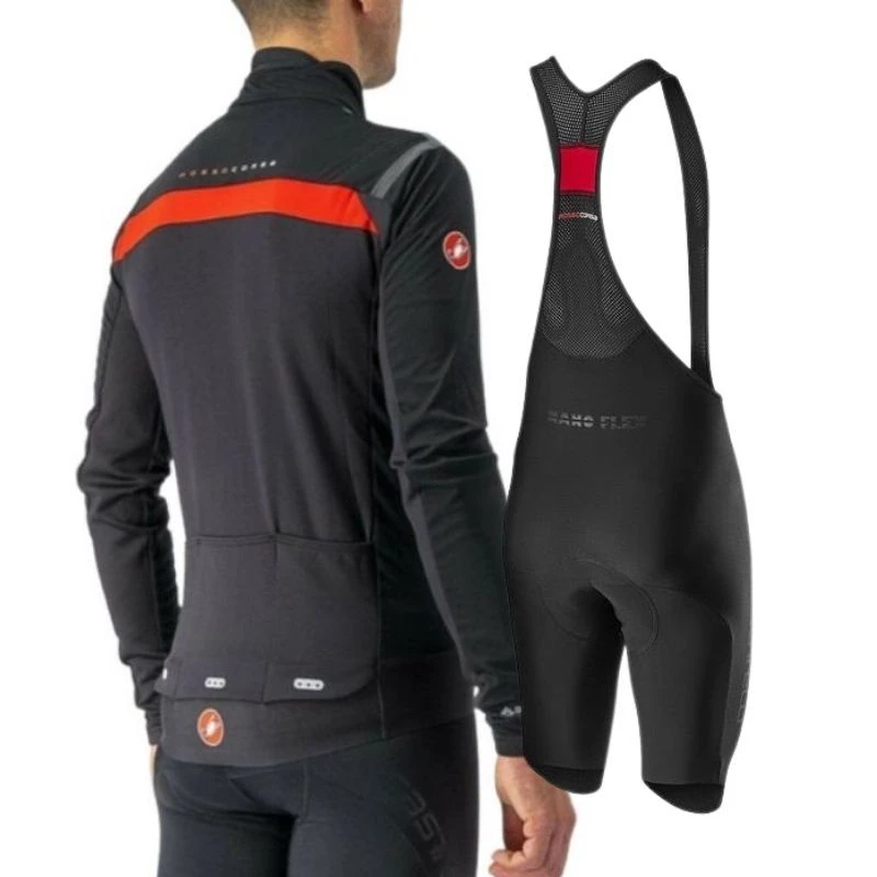 Completo Castelli Alpha RoS 2 Light Nero + Salopette Nano Flex Pro Race Nero 2 Completo Castelli Alpha RoS 2 Light Nero + Salopette Nano Flex Pro Race Nero - immagine 2