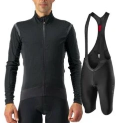 Completo Castelli Alpha RoS 2 Light Nero + Salopette Nano Flex Pro Race Nero