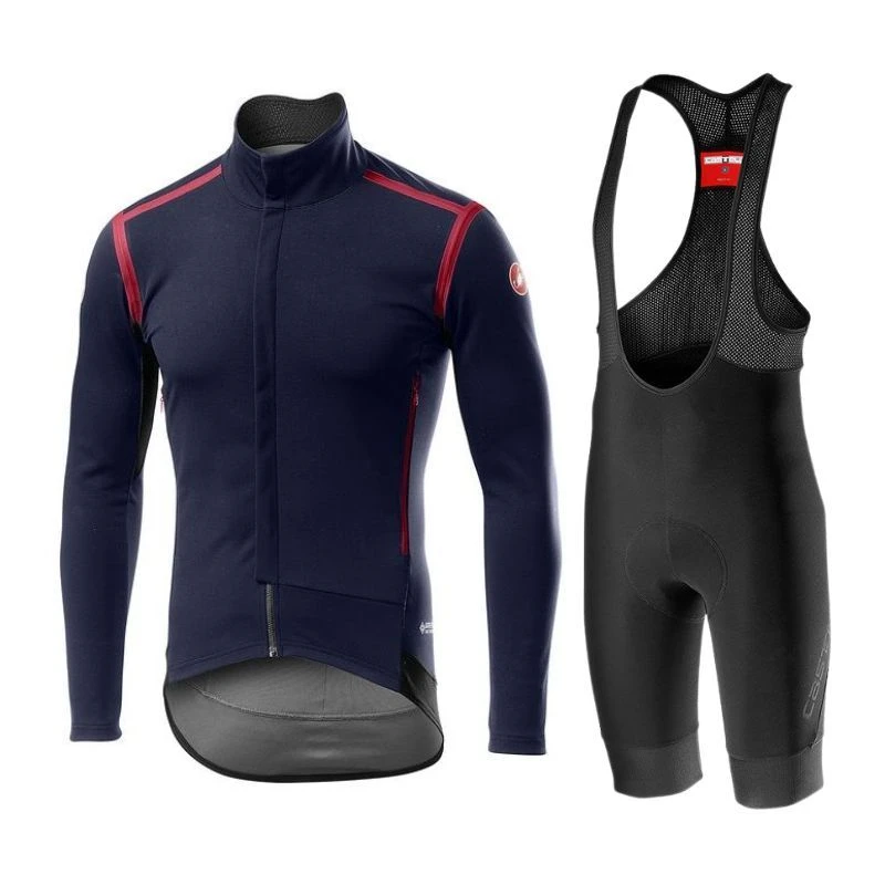 Completo Castelli Giacca Perfetto Ros Saville Blu + Salopette Tutto Nano 1 Completo Castelli Giacca Perfetto Ros Saville Blu + Salopette Tutto Nano