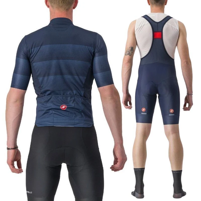 Completo Castelli Maglia Livelli + Salopette Entrata 2 Belgian Blu 2 Completo Castelli Maglia Livelli + Salopette Entrata 2 Belgian Blu - immagine 2
