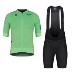 Completo Gobik Maglia Carrera 2.0+Salopette Ultralite K12 Verde/nero
