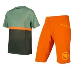 Completo MTB Endura Singletrack Verde/arancione