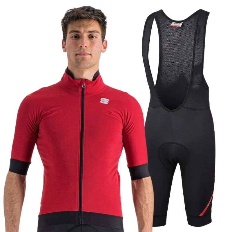 Completo Sportful Giacca Maniche Corte Pro Medium + Salopette No Rain 1 Completo Sportful Giacca Maniche Corte Pro Medium + Salopette No Rain