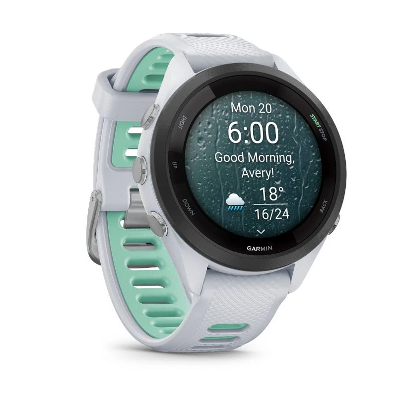 Garmin Forerunner 265S Grigio Cinturino Bianco 2 Garmin Forerunner 265S Grigio Cinturino Bianco - immagine 2