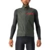 Gilet Castelli Squadra Stretch Verde Militare/rosso
