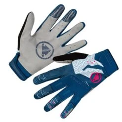 Guanti Endura Singletrack Windproof Dita Lunghe Blu/bianco