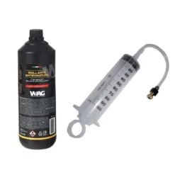 Kit Wag Liquido Sigillante Antiforatura Alta Viscosita 1lt + Siringa Con Adattatore Valvola 100ml