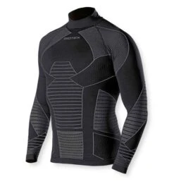 Maglia Intima Manica Lunga Biotex Icebreak Lupetto Nero/grigio