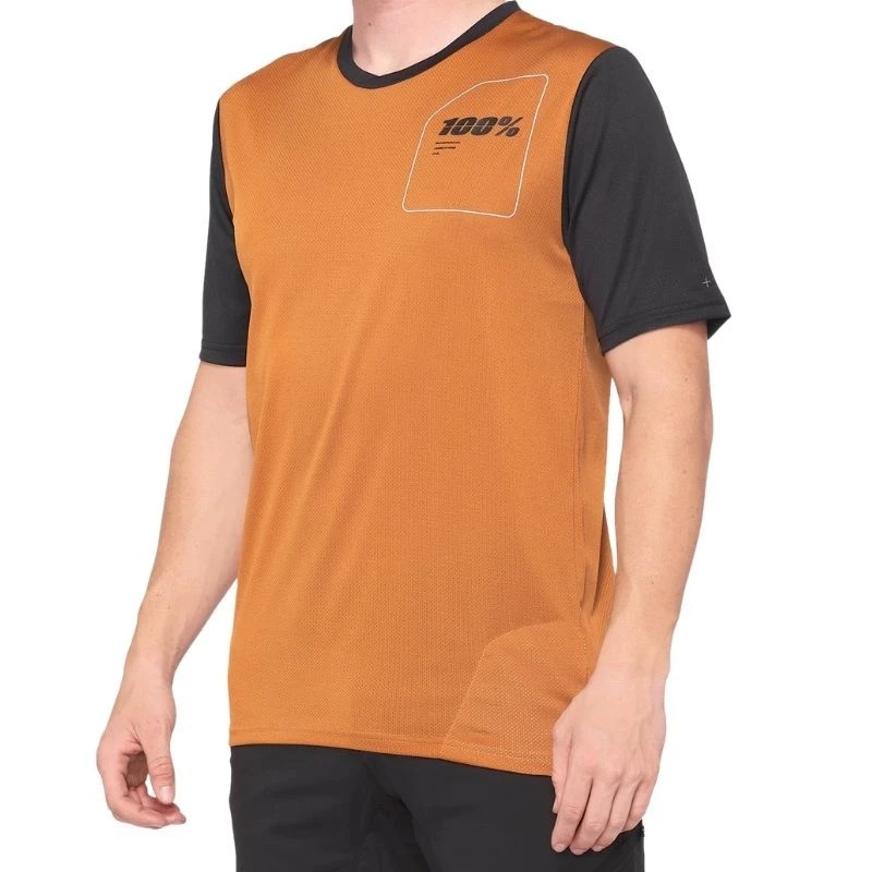 Maglia 100% Ridecamp Terracotta/nero 1 Maglia 100% Ridecamp Terracotta/nero