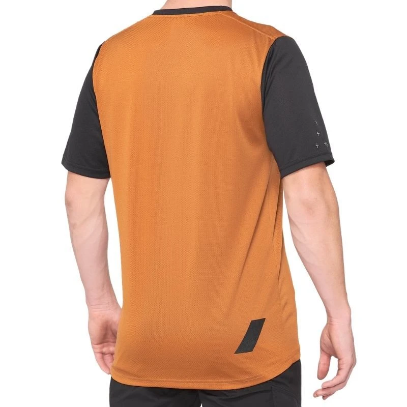 Maglia 100% Ridecamp Terracotta/nero 2 Maglia 100% Ridecamp Terracotta/nero - immagine 2