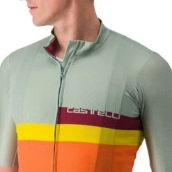Maglia Castelli A Blocco Verde Salvia/arancione/giallo 7 Maglia Castelli A Blocco Verde Salvia/arancione/giallo -Vendite Trek maglia castelli a blocco verde salvia arancione giallo 4