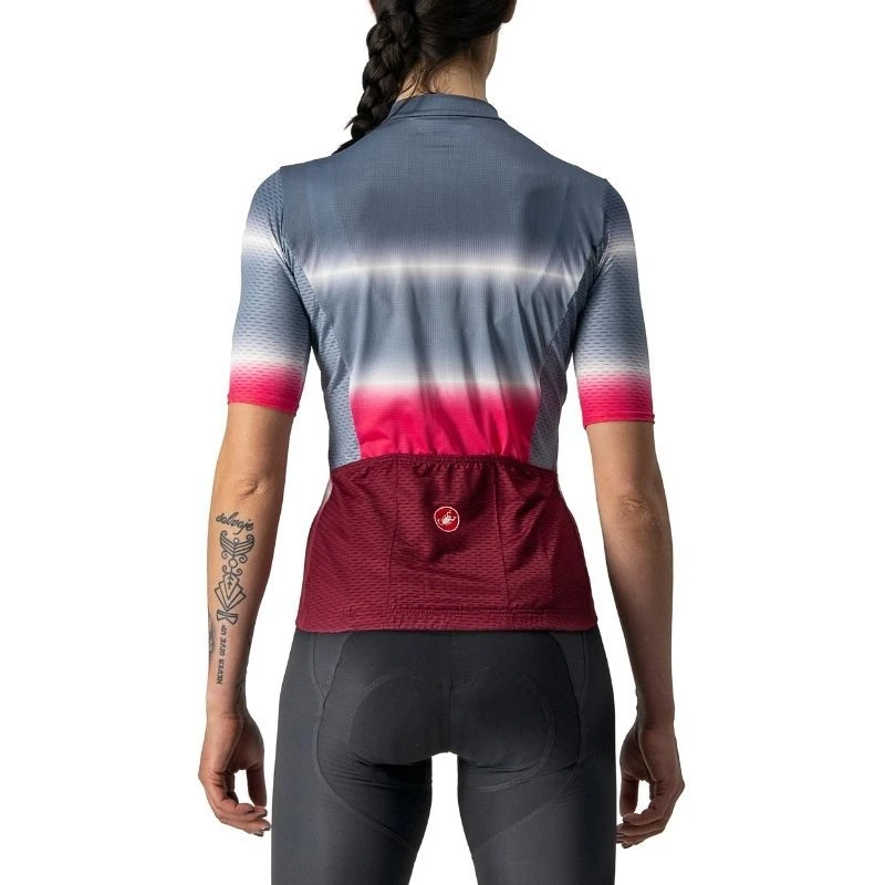 Maglia Castelli Dolce Donna Blu/bordeaux 2 Maglia Castelli Dolce Donna Blu/bordeaux - immagine 2
