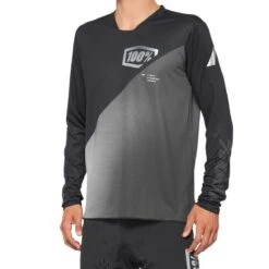 Maglia Manica Lunga 100% R-core X Nero/grigio