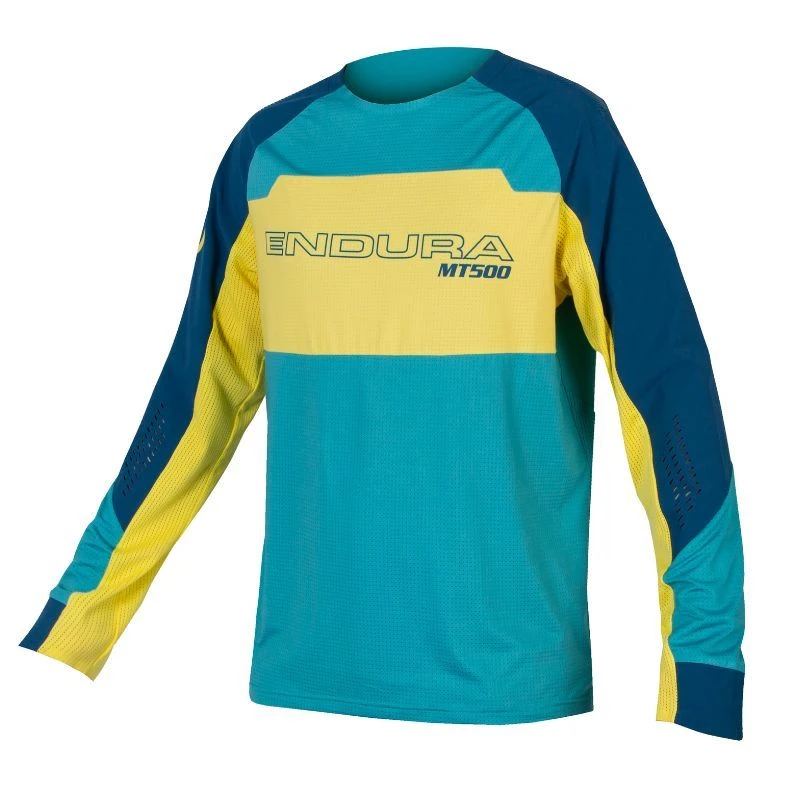 Maglia Manica Lunga Endura MT500 Burner Azzurro/giallo 1 Maglia Manica Lunga Endura MT500 Burner Azzurro/giallo