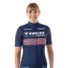 Maglia Santini Trek Facory Racing Cx Team Replica Donna Blu/rosa