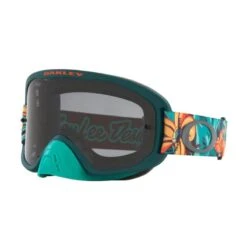 Maschera Oakley O Frame 2.0 Pro Mtb Verde Cosmic Jungle Lente Grigio Scuro Troy Lee Designs