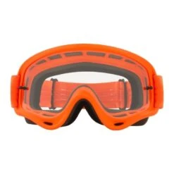 Maschera Oakley O Frame Mx Moto Arancione Lente Clear