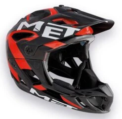 Casco Met Parachute Nero/rosso