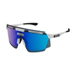 Occhiali Scicon Aerowatt Bianco Lucido Lente Multimirror Blu