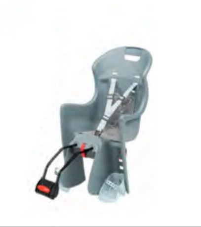 POLISPORT Seggiolino Posteriore Boodie Ff Telaio Argento 1 POLISPORT Seggiolino Posteriore Boodie Ff Telaio Argento