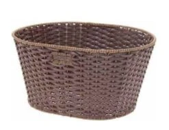 BRN Cestino Vintage In Ecopelle Ovale Marrone