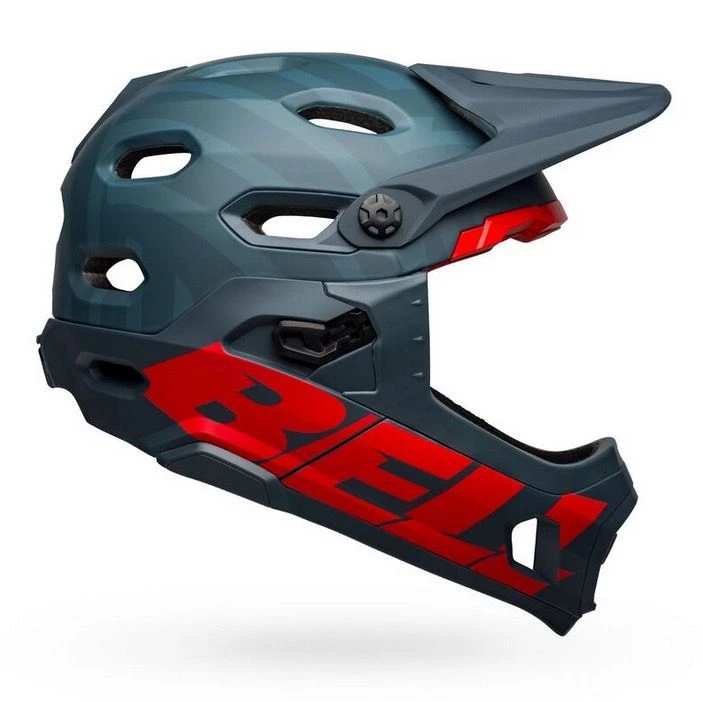 Bell Casco Super Dh Spherical Blu Opaco/cremisi 2 Bell Casco Super Dh Spherical Blu Opaco/cremisi - immagine 2