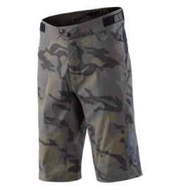 Pantaloni Corti Troy Lee Designs Flowline Con Fondello Verde Camo