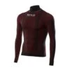 SIXS Maglia Intima A Collo Alto Lupetto Carbon Rosso Scuro