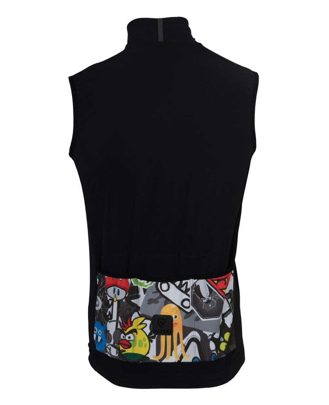 Pissei Gilet Antiacqua Vento Nero/reflex Cartoon 2 Pissei Gilet Antiacqua Vento Nero/reflex Cartoon - immagine 2