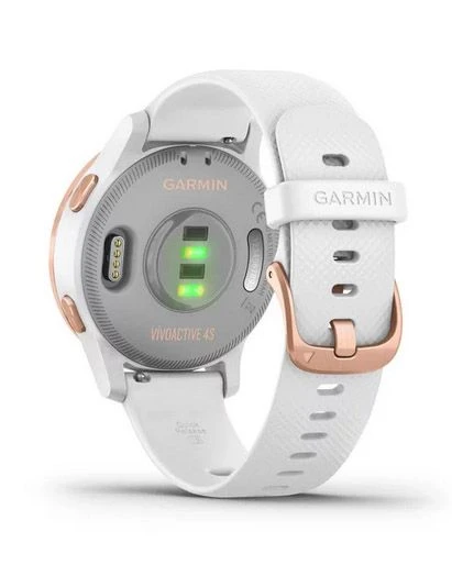 Garmin Vivoactive 4S Oro Rosa Cinturino Bianco 1 Garmin Vivoactive 4S Oro Rosa Cinturino Bianco